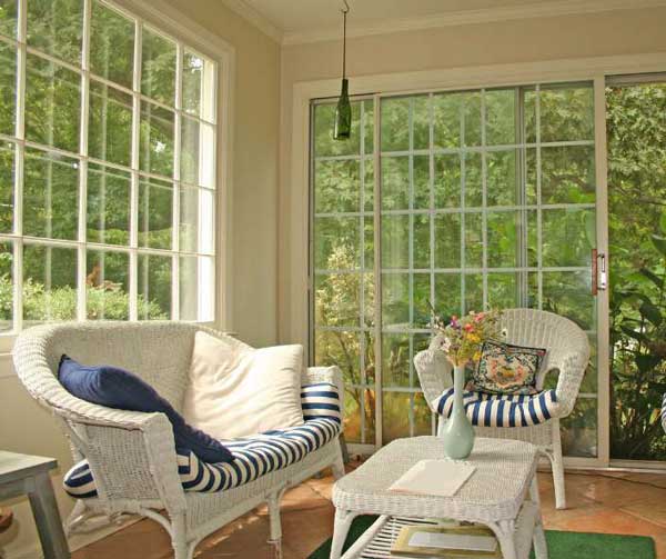 Patios and sunrooms are great places to install ductless mini-split systems.