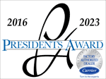 Lakes Region Heating and Cooling is a Carrier Presidents Award Winner.